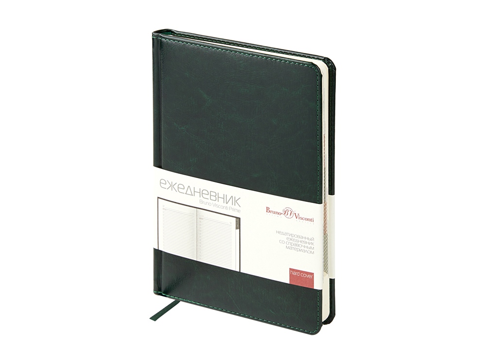 Ежедневник недатированный с индексами А5 Prime, темно-зеленый-0