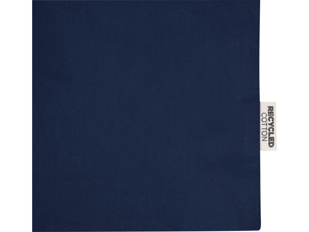 Madras эко- сумка с ластовицей из переработанного хлопка, сертифицированного согласно GRS, плотностью 140 г/м² - Темно - синий-4