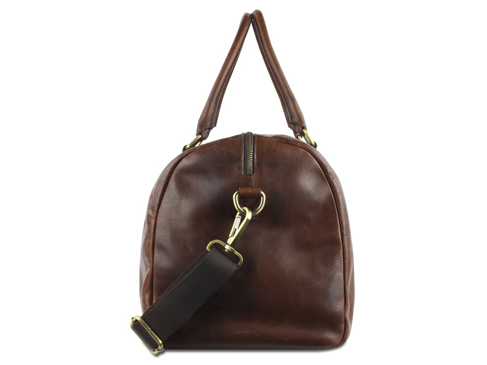 Сумка дорожная Mano Don Leon, натуральная кожа в коричневом цвете, 50 х 27 х 24 см-5