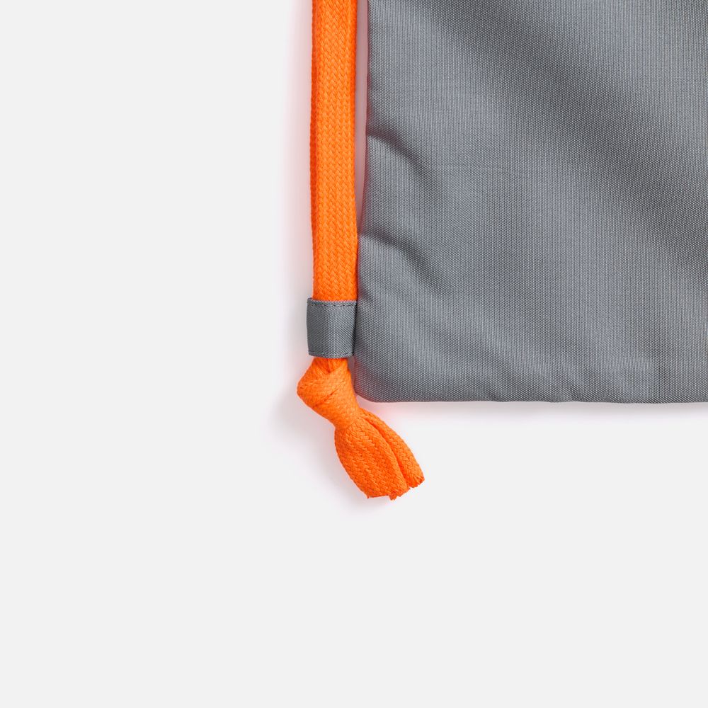 Рюкзак B3, серый с оранжевыми лямками-3