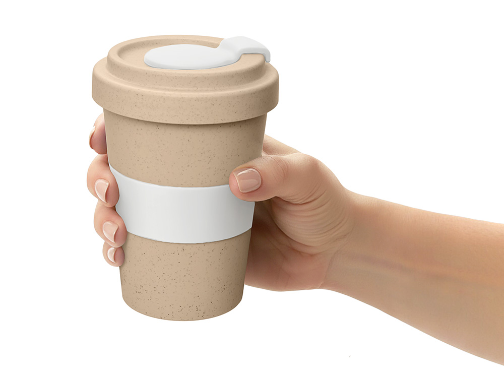 Стакан из пшеничного волокна Flava, белый-5