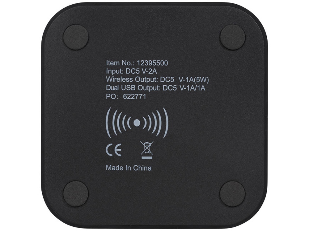 Беспроводное зарядное устройство-хаб Ozone, черный-4