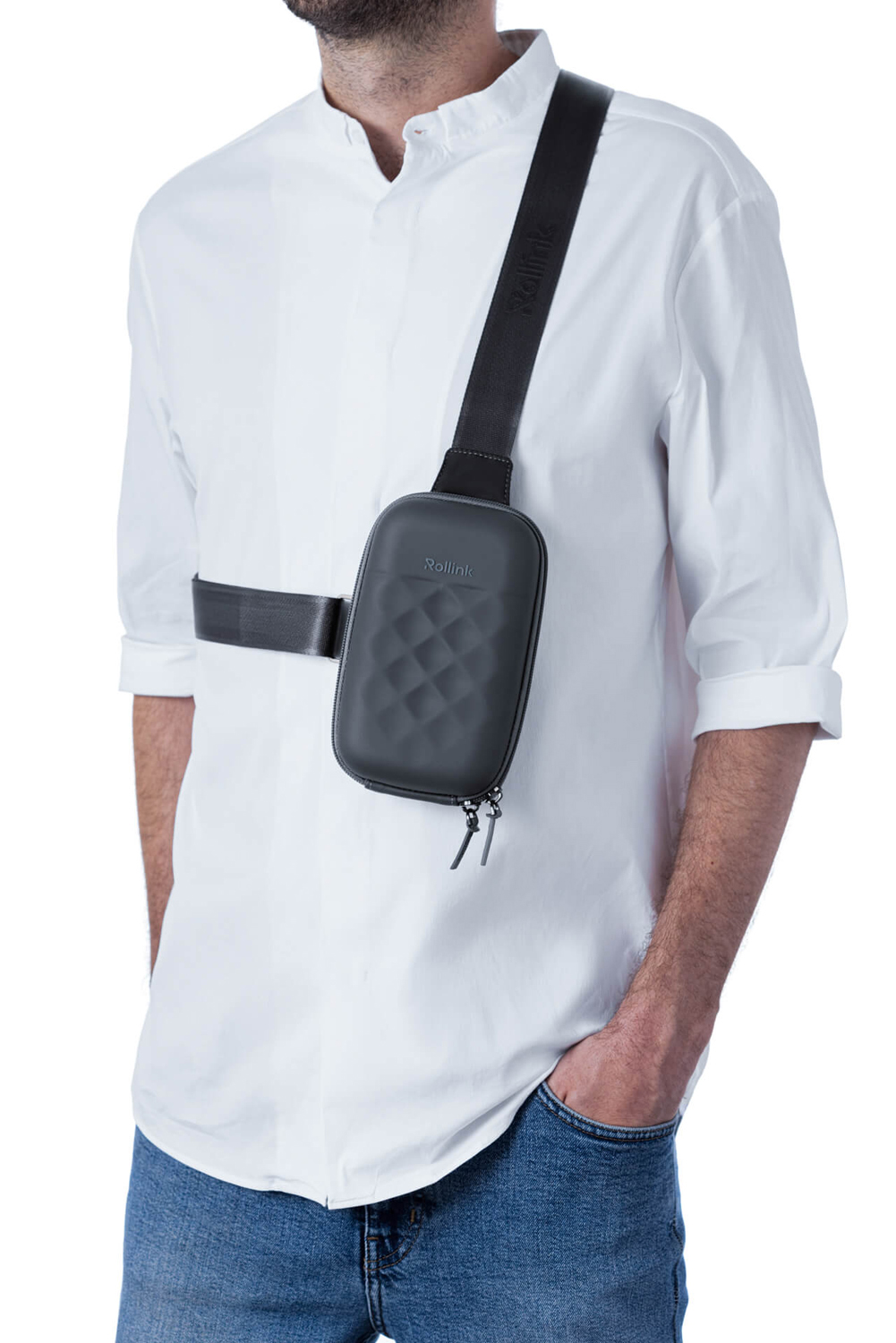 Дорожная сумочка Rollink Mini Bag Go 19,5x12x6 см, серая-5