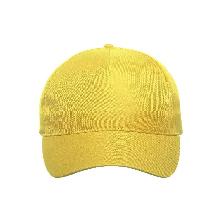 Бейсболка RECY FIVE, 5 клиньев, застежка-липучка, желтый-4