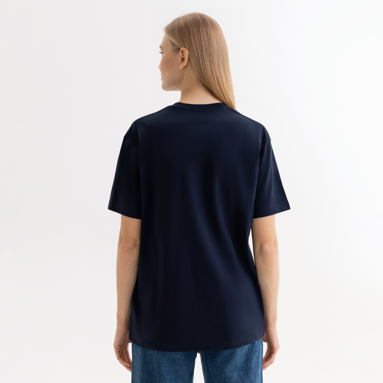 Футболка унисекс Крис (Kris), 150 гр., темно-синяя-4