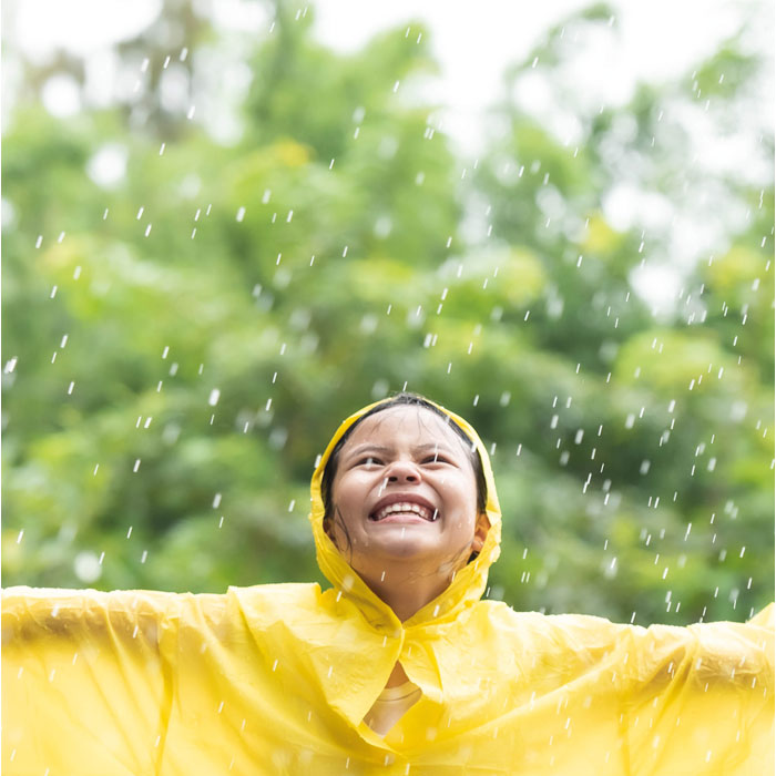 Дождевик с капюшоном, желтый-5