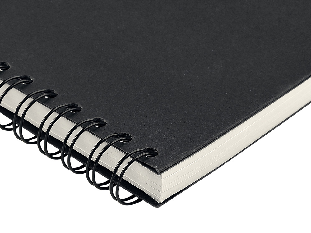 Ежедневник недатированный на гребне А5 Pragmatic, черный-3