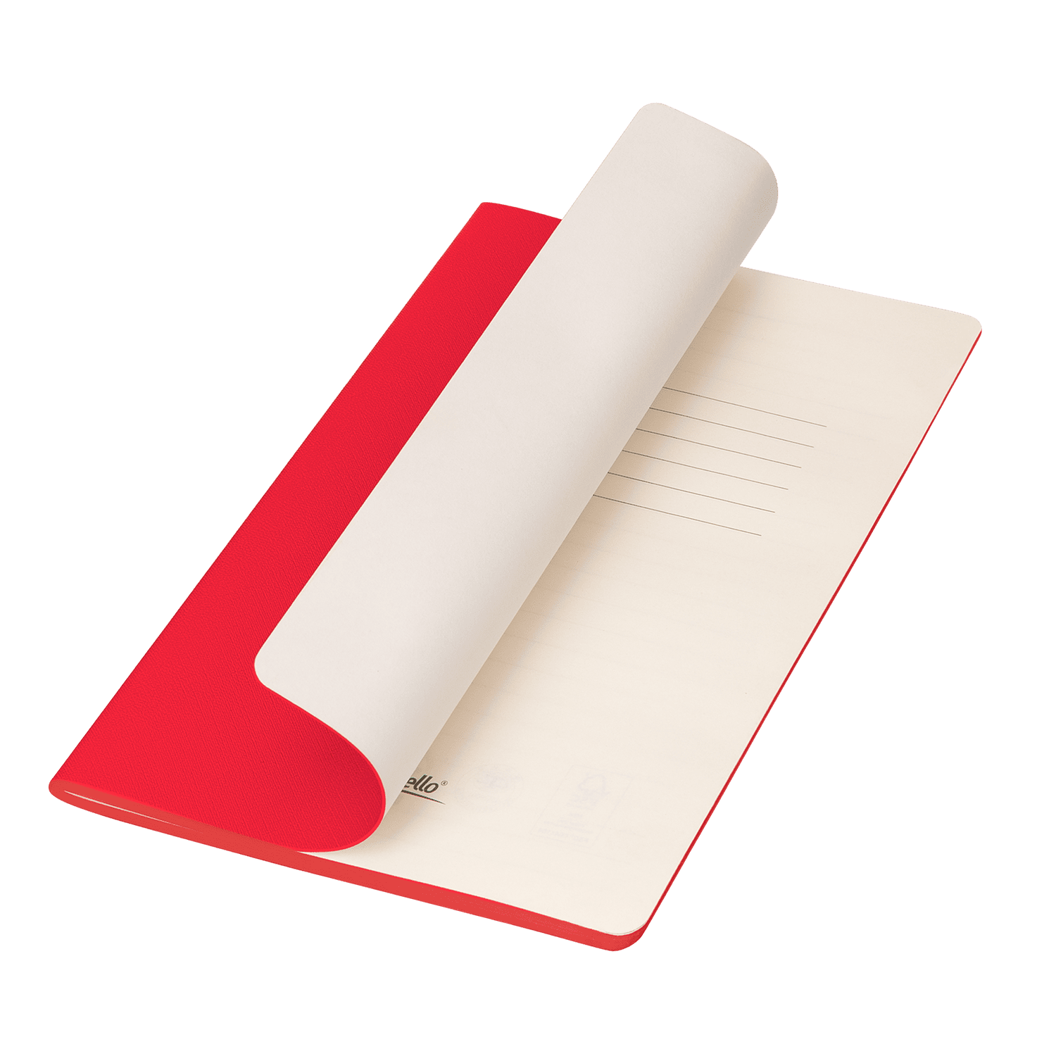 Блокнот Корса слим (Corsa slim), красный-0