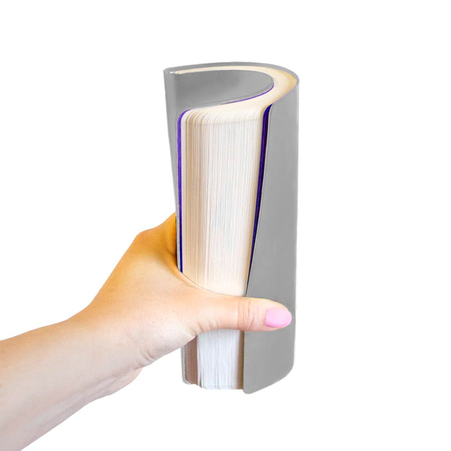 Ежедневник недатированный "FunkyPlan",130*210 мм,  серый/фиолетовый форзац,блок-линейка, серый, фиолетовый-3