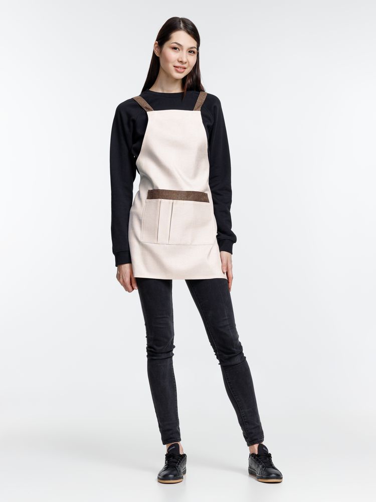 Фартук Settle In, светло-бежевый (молочный)-2