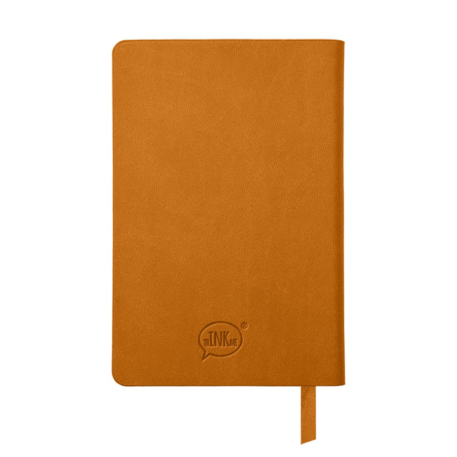 Бизнес-блокнот FUNKY, формат A6, в клетку, оранжевый, серый-2