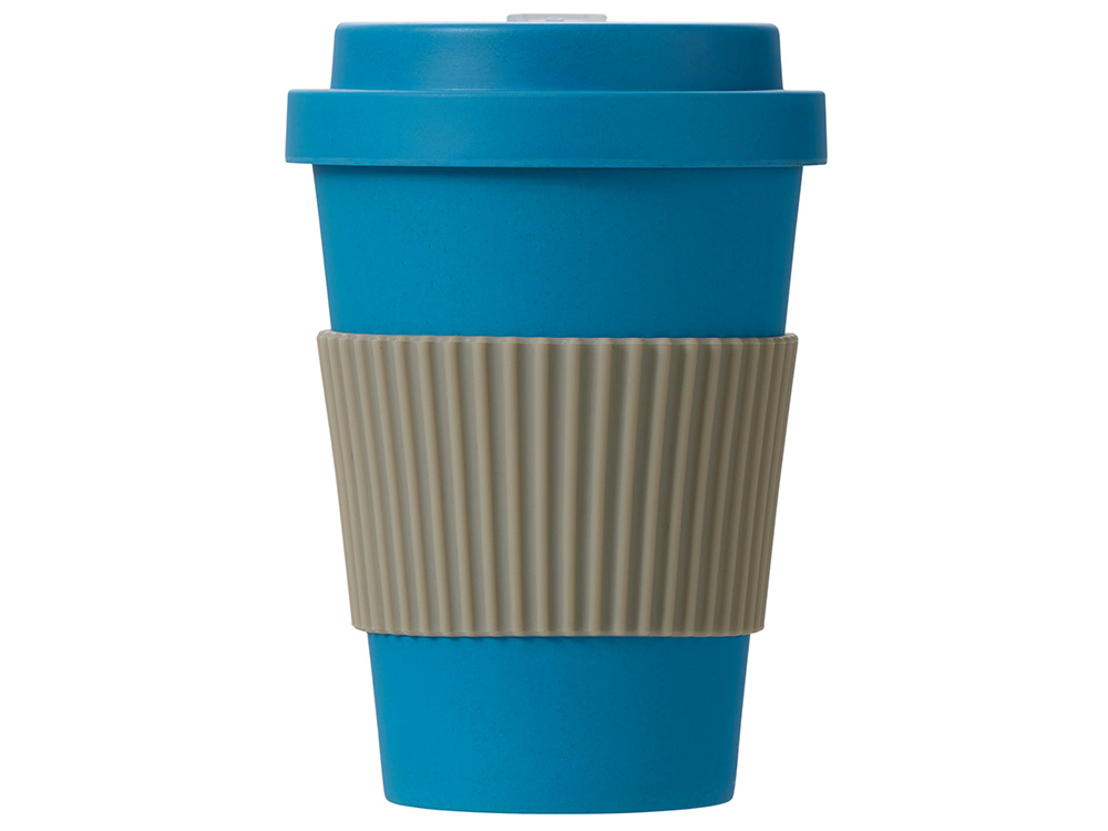 Термокружка Muffin из натуральных волокон, голубой-3