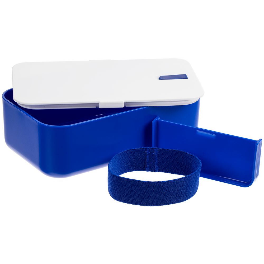 Ланчбокс Lunch Hour, белый с синим-3