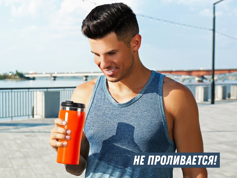 Термокружка Klein 325мл, оранжевый-8