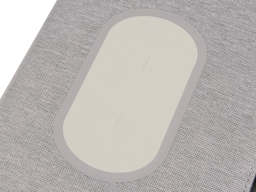 Органайзер с беспроводной зарядкой 5000 mAh Powernote, светло-серый-8