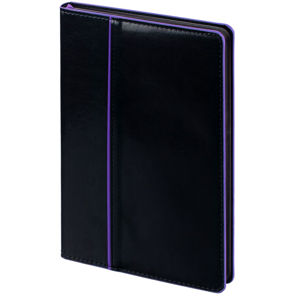 Ежедневник Alanis, недатированный, черный с фиолетовым-1
