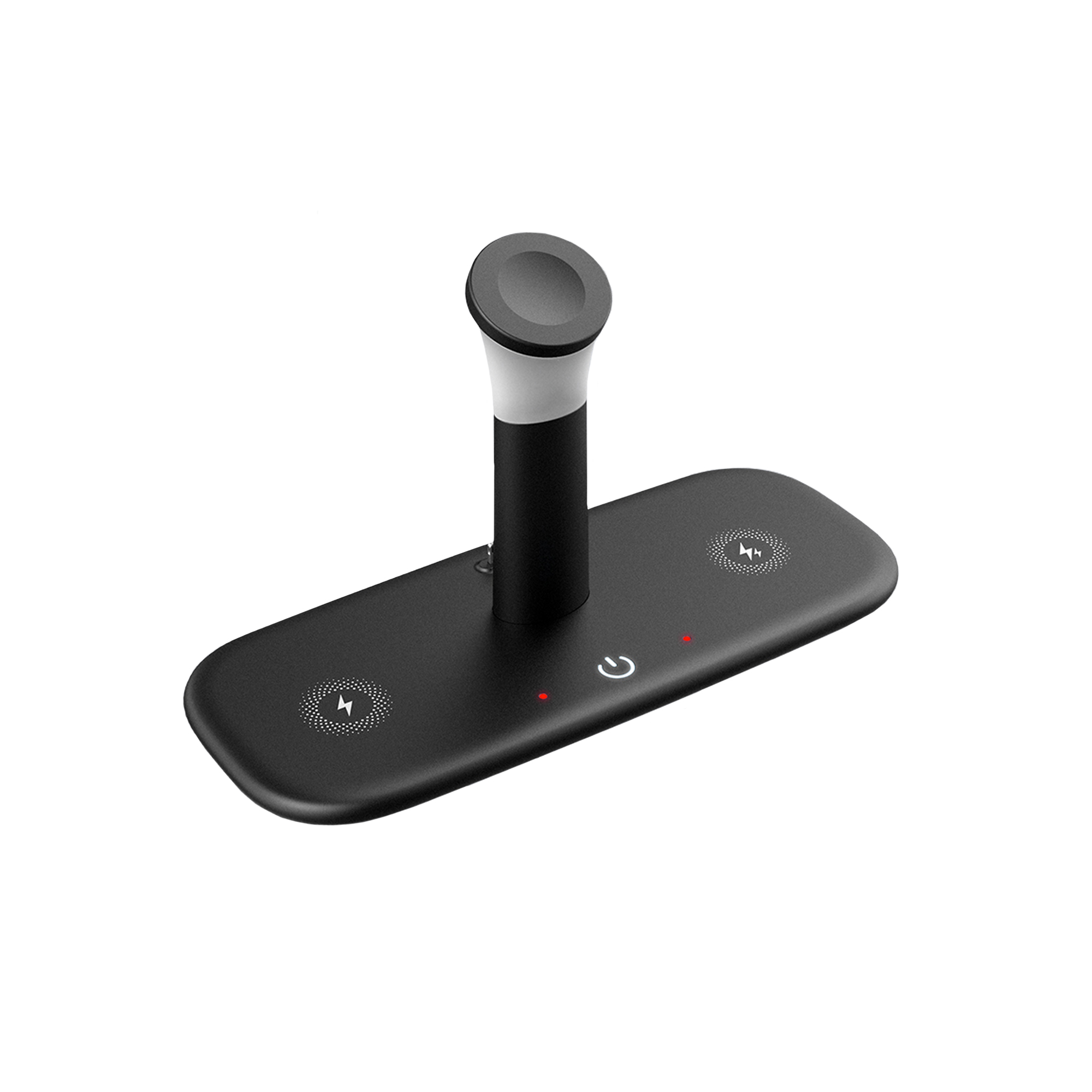 Настольная беспроводная (15W) зарядная станция "Bridge" для часов, наушников, смартфонов, с лампой-0