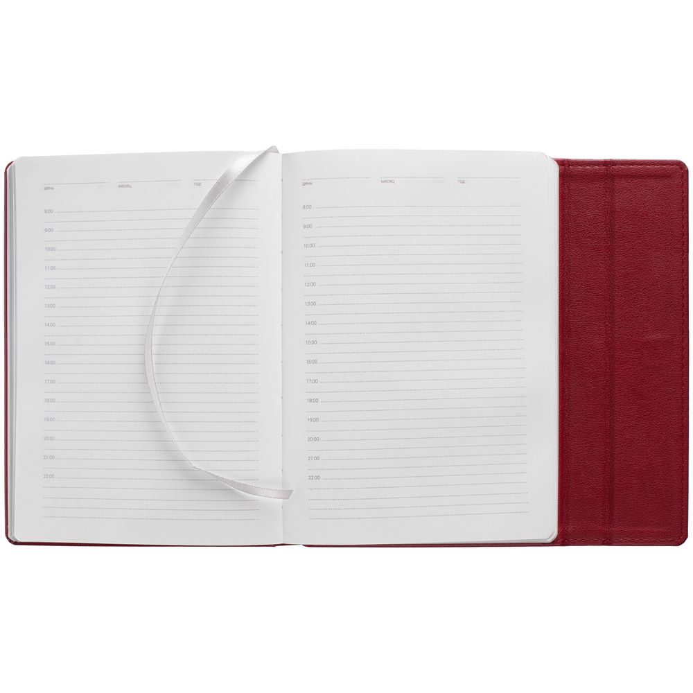 Ежедневник Flap на заказ, недатированный, красный-5