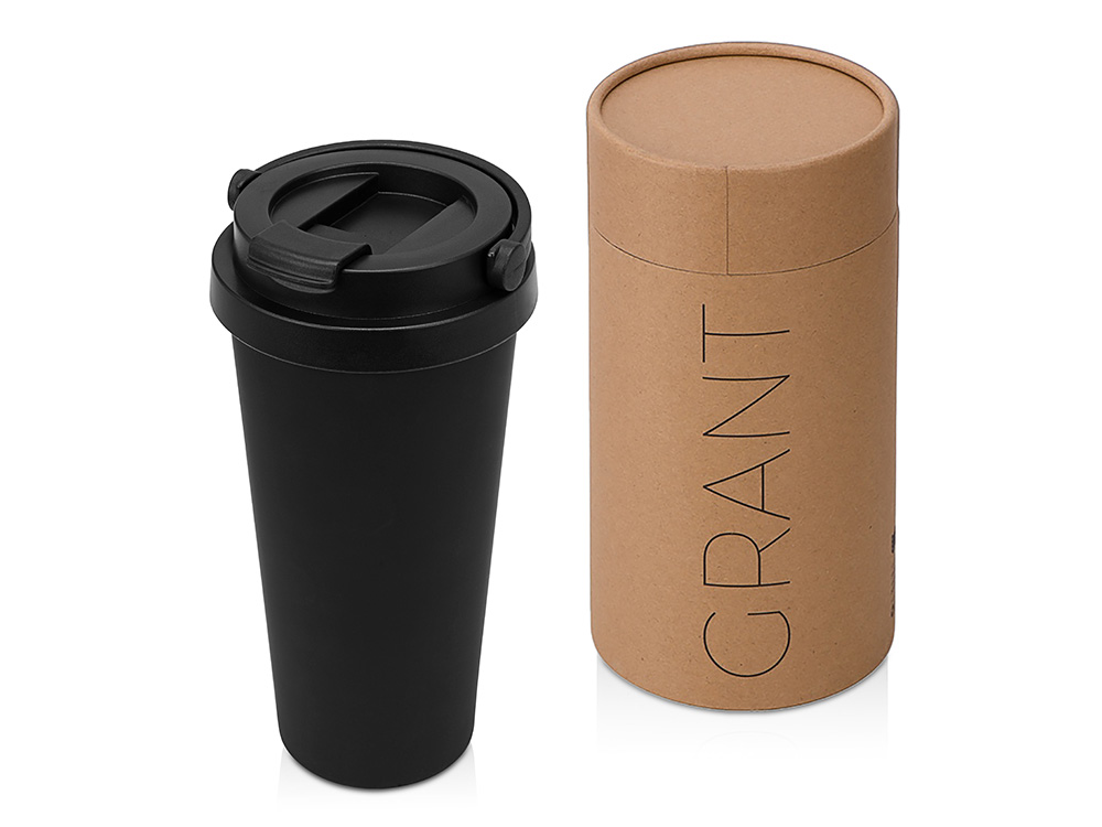 Термокружка Grant, 473мл, тубус, черный-0