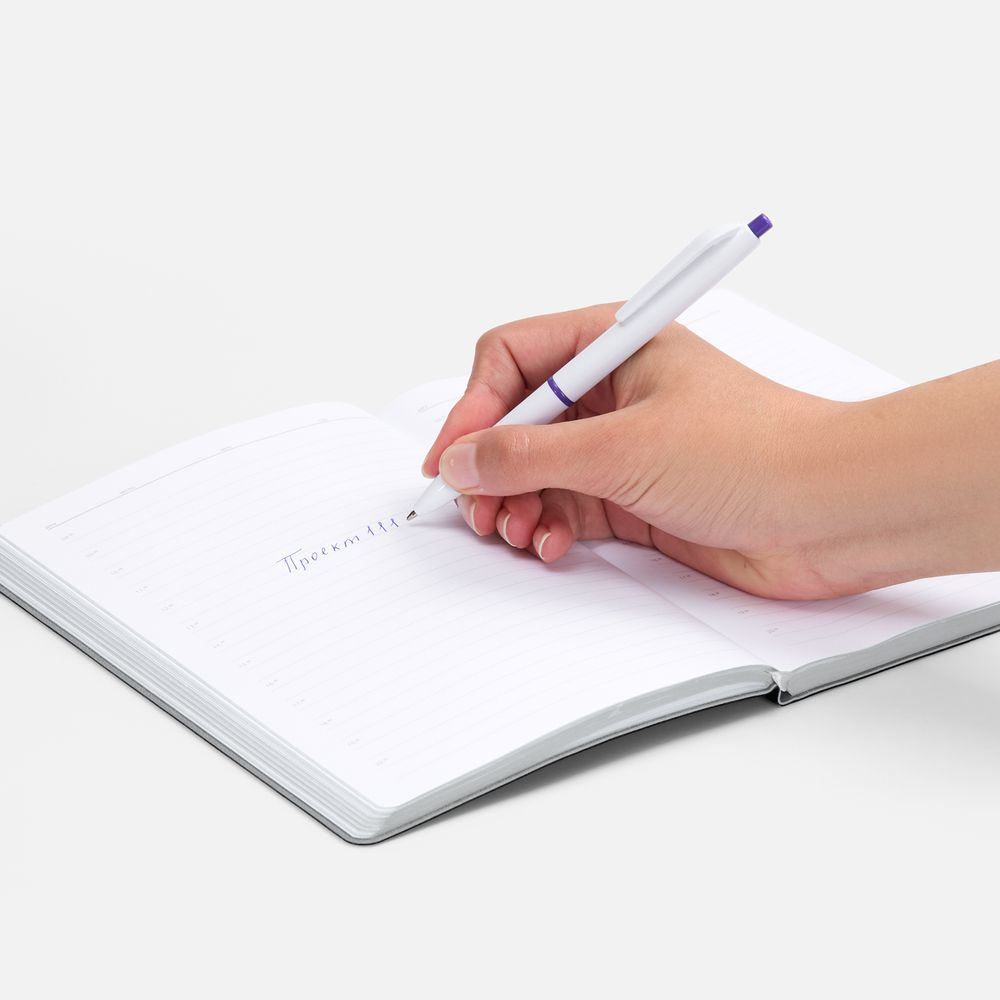 Ручка шариковая Bright Pop, белая с фиолетовым-2