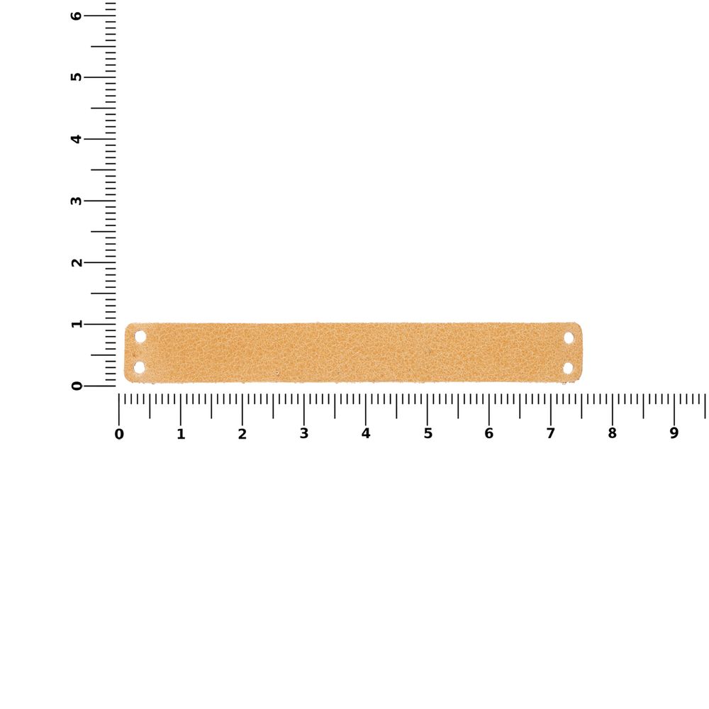 Лейбл кожаный Beta, XS, бежевый-3