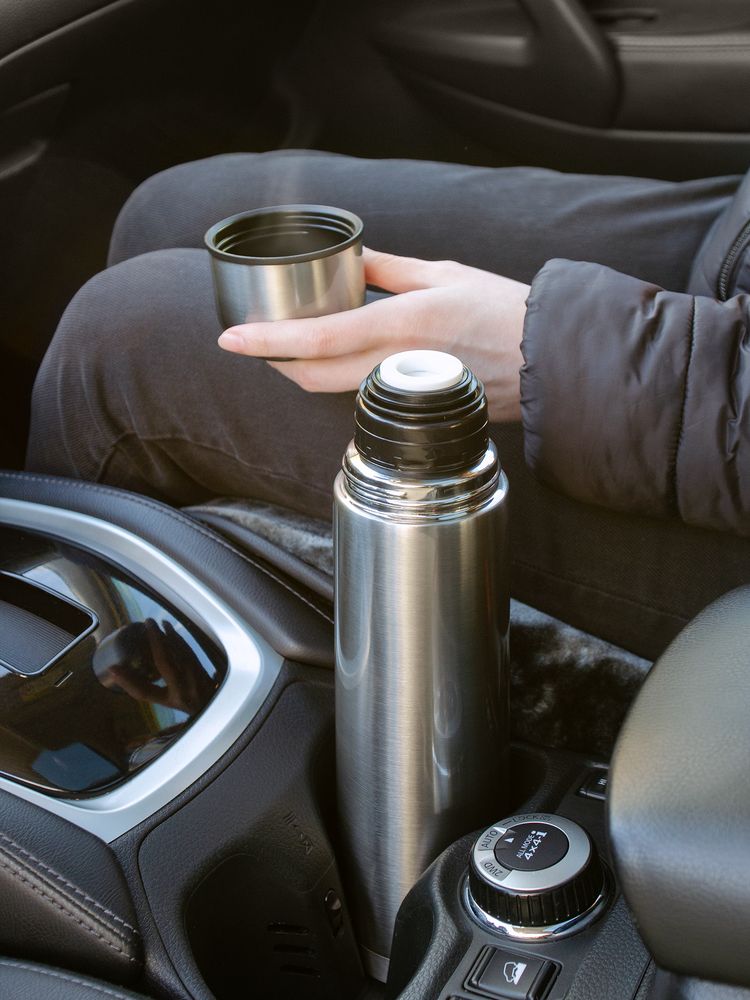 Термос Plain 750, серебристый-3