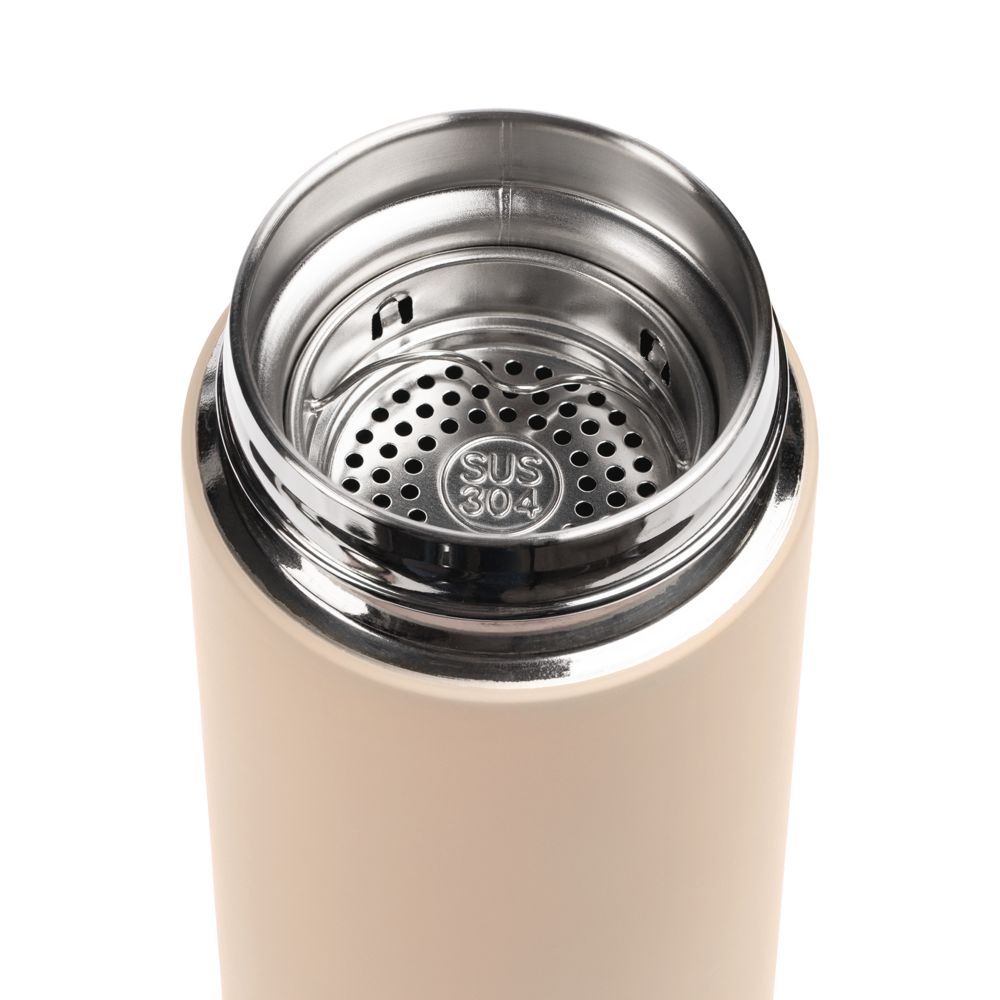 Термос с ситечком Percola, бежевый-3