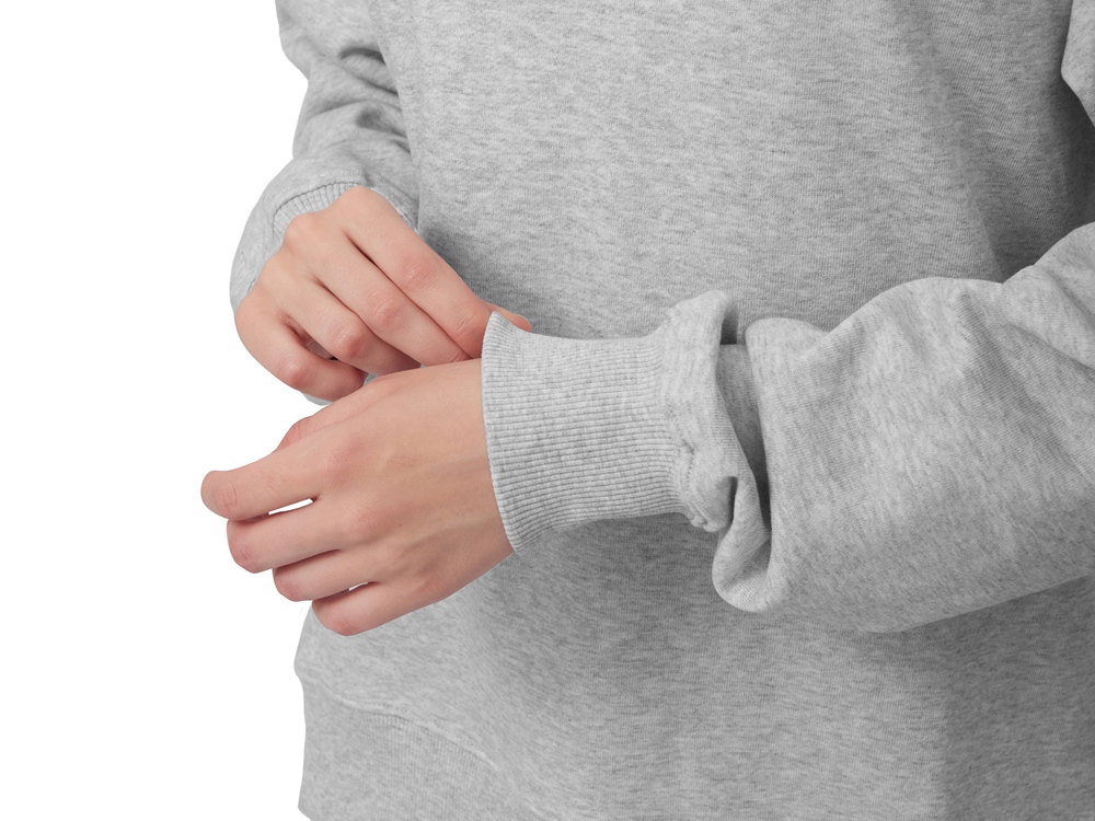 Свитшот оверсайз с рукавом реглан Belgrade, унисекс, серый меланж-7