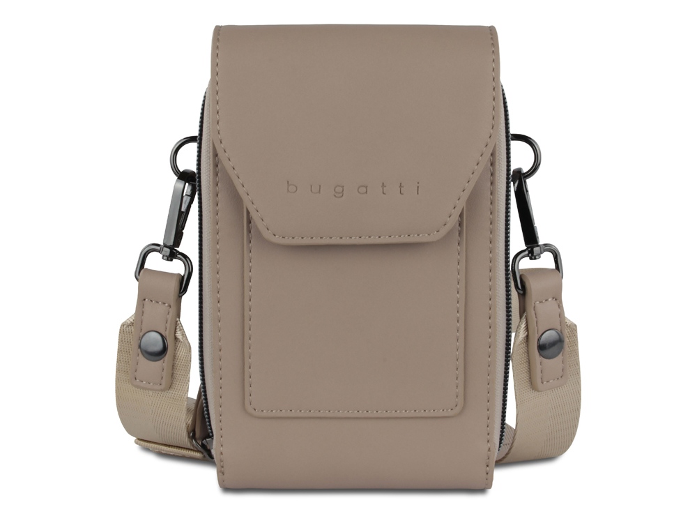 Сумка наплечная BUGATTI Almata, песочная, полиуретан, 11х4х19 см-1