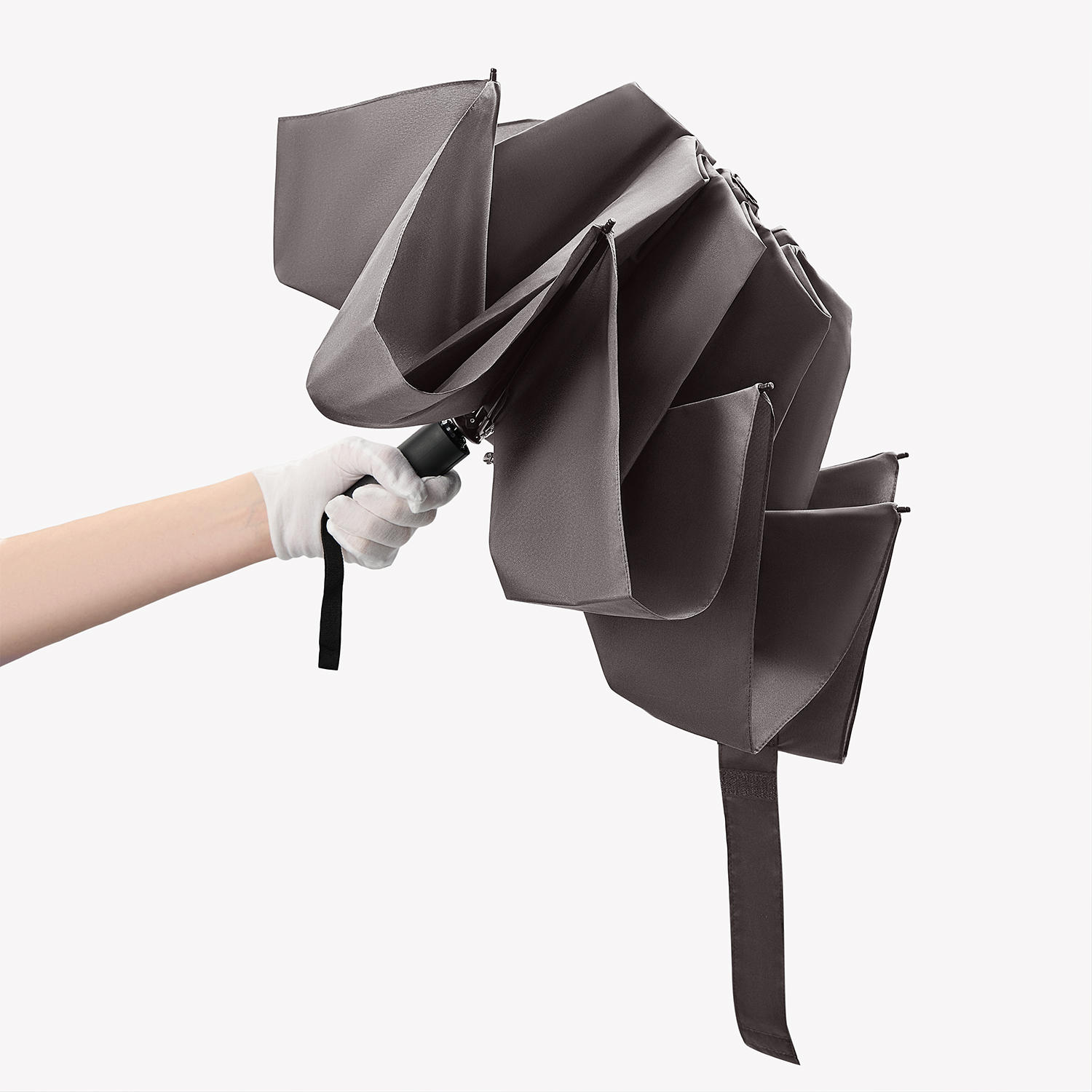 Зонт обратного сложения Олимп (Olymp), серый-7