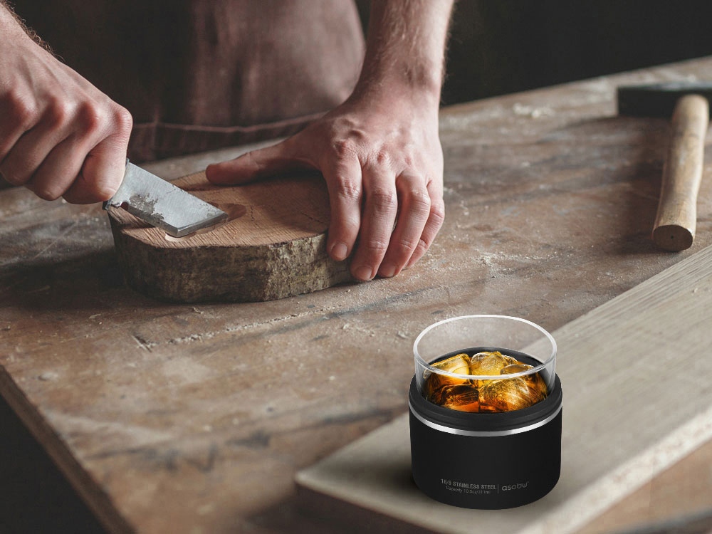 Тумблер для виски WHISKEY KUZIE, черный-9