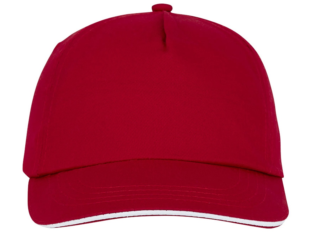 Пятипанельная кепка-сендвич Styx, красный-1