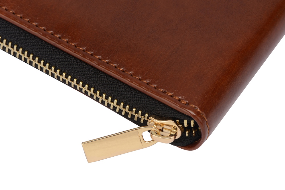 Бизнес-блокнот на молнии А5 Fabrizio, 80 листов,  коричневый-4