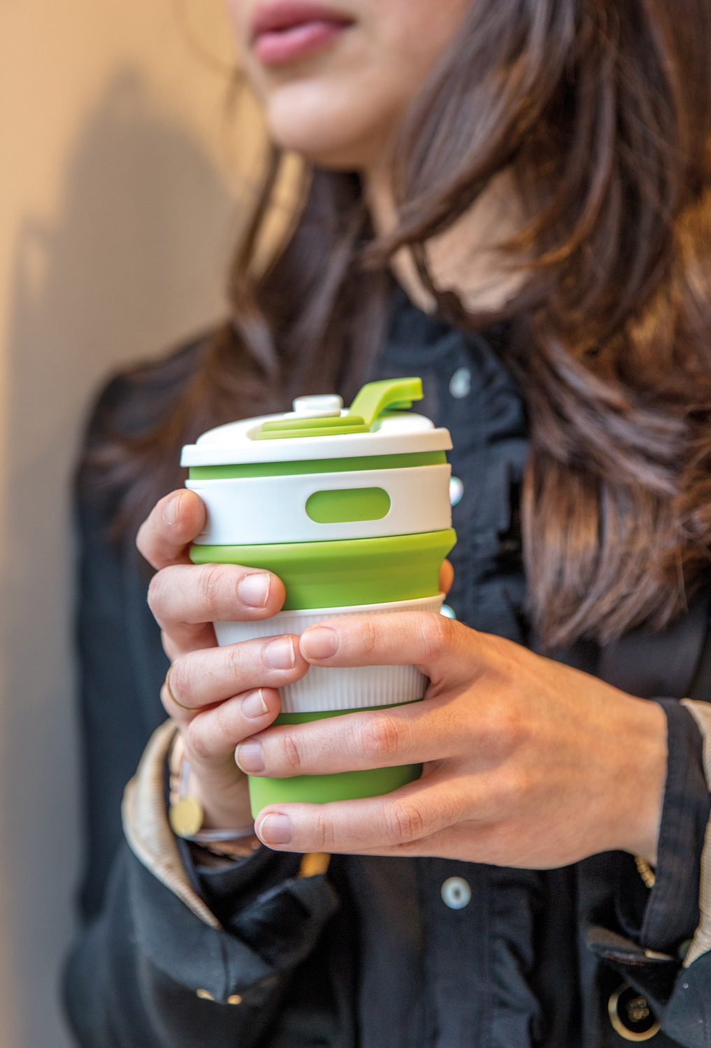 Складная силиконовая термокружка-4