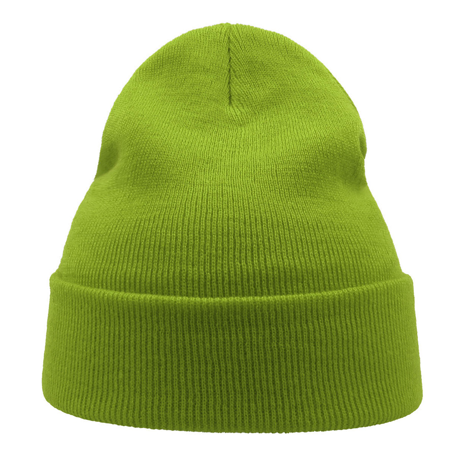 Шапка вязаная  двойная Wind-S, зеленое яблоко-6