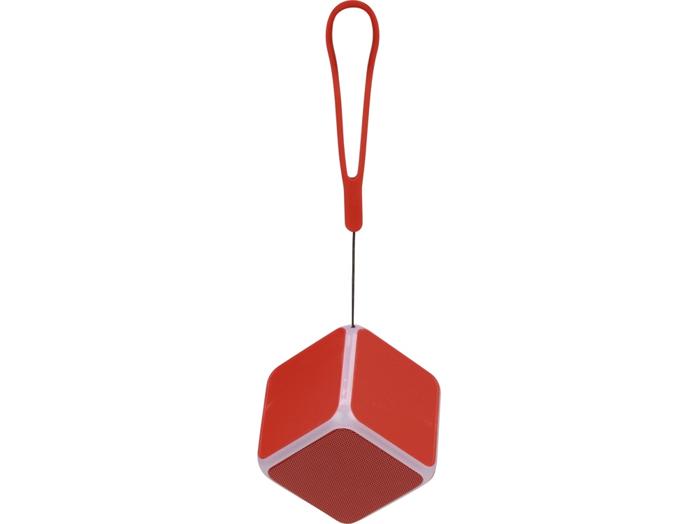 Портативная колонка Cube с подсветкой, красный-2
