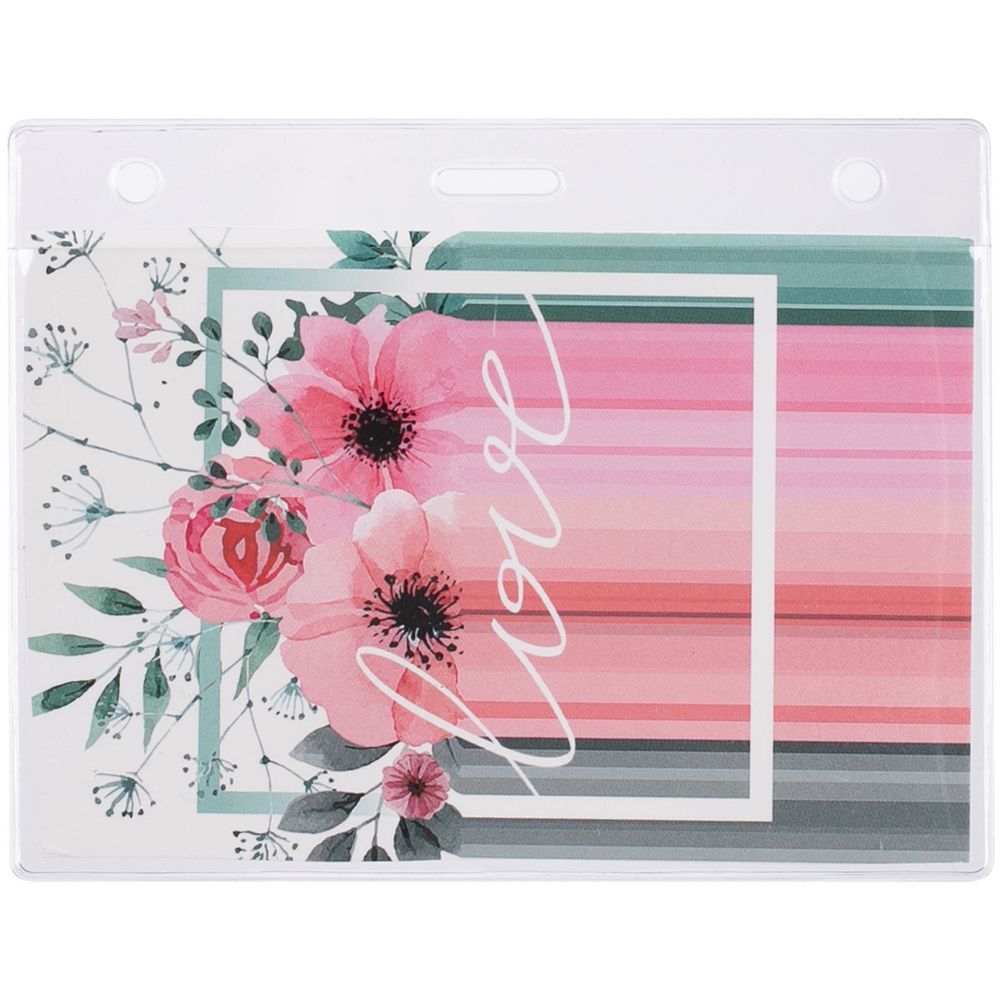 Карман для бейджа Lucid, горизонтальный, из фактурного ПВХ-3