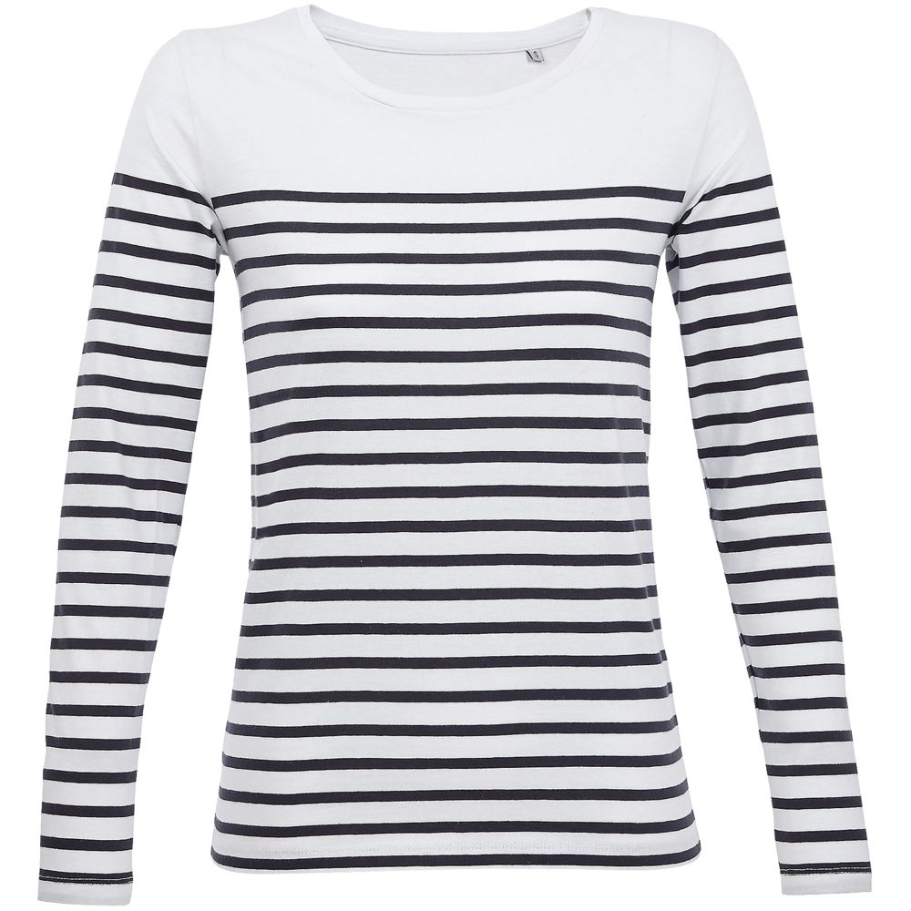 Футболка женская с длинным рукавом Matelot LSL Women, белая с синим-1