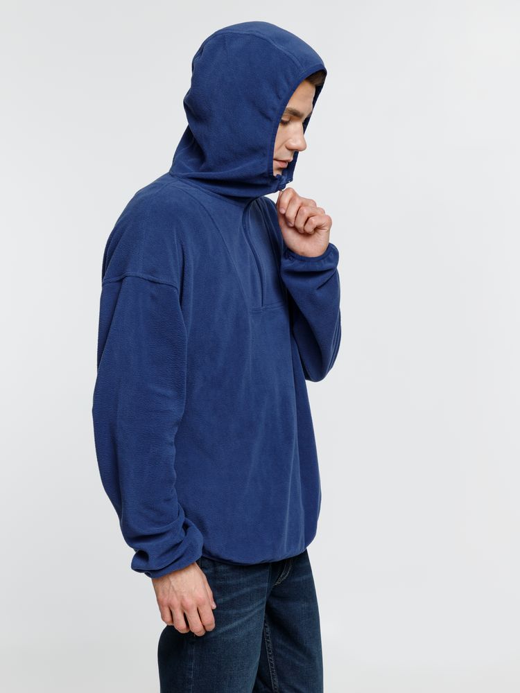 Анорак флисовый унисекс Fliska, темно-синий-4