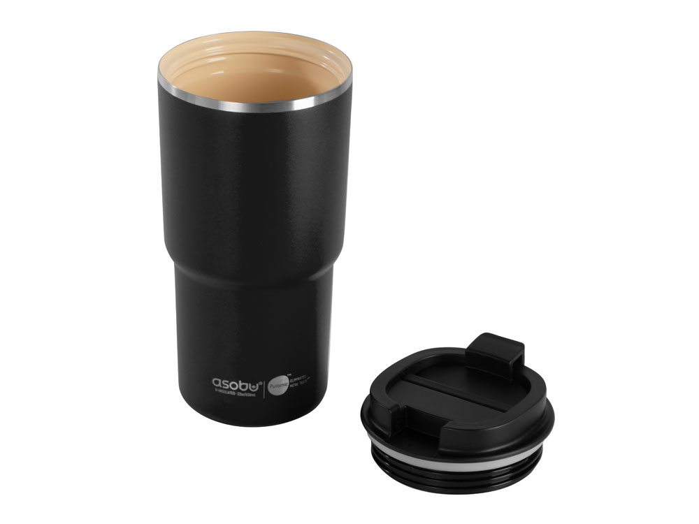 Вакуумная термокружка с  керамическим покрытием Pick-Up, 650 мл, черный-1