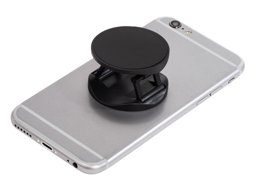 Держатель для телефона с отверстием для пальца Pop Flex, черный-8