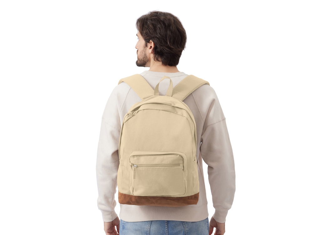 Рюкзак Shammy с эко-замшей для ноутбука 15, молочный-10