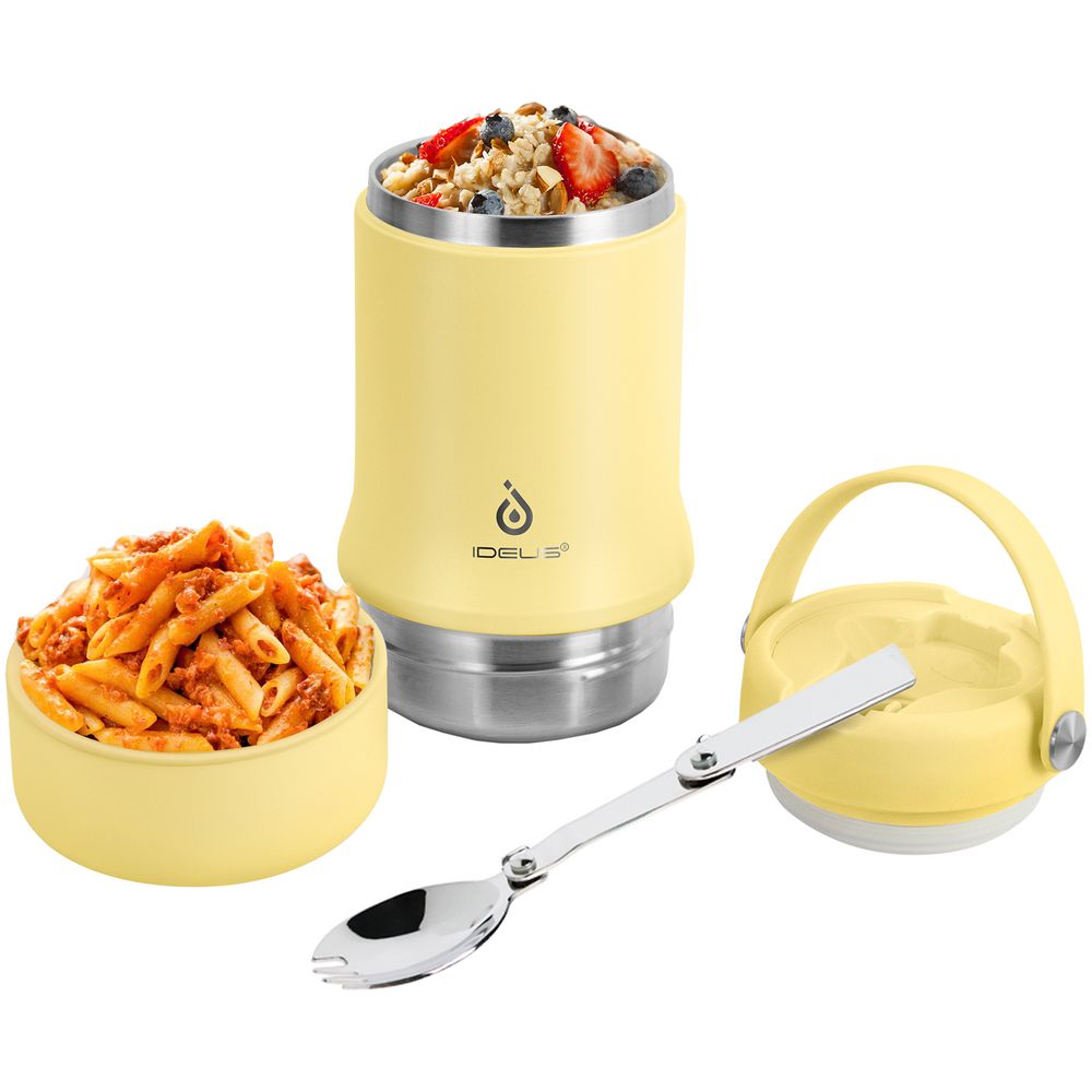 Термос для еды Tabenodo, желтый-6