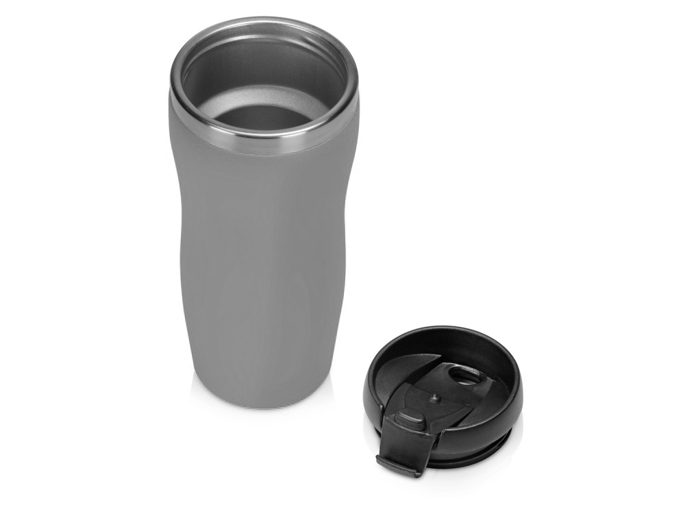 Термокружка Mony Steel 350 мл, soft touch, серый-1