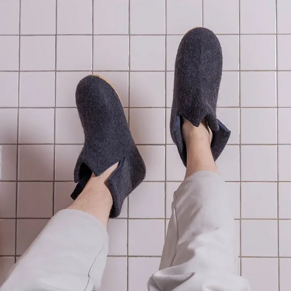 Домашние валенки Wild, темно-синие (клякса)-3