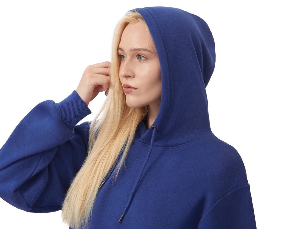 Толстовка с капюшоном оверсайз Lisbon унисекс, классический синий-6