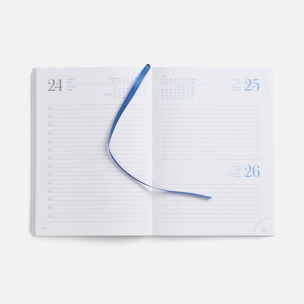 Ежедневник New Nebraska, датированный, синий-3