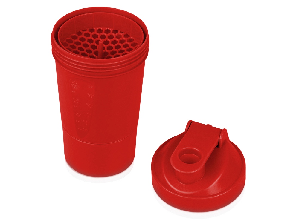 Шейкер для спортивного питания Level Up, красный-2