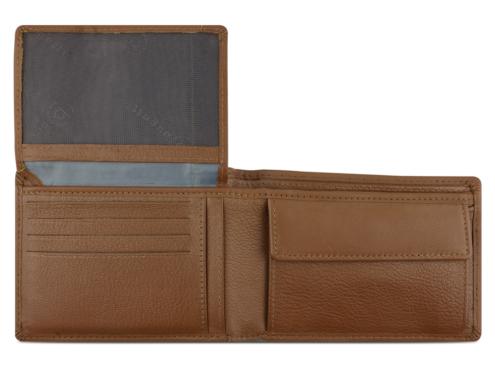 Портмоне BUGATTI Banda, с защитой RFID, коньячного цвета цвет, кожа/полиэстер, 12,5х2х9 см-3