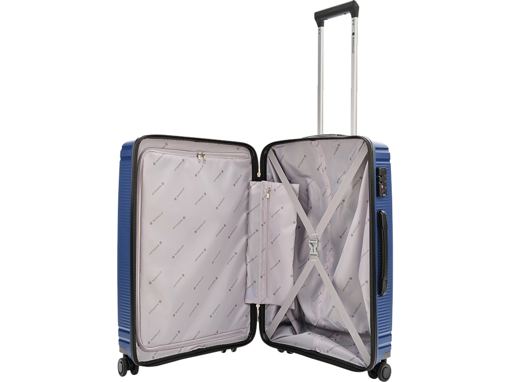 Чемодан 4-х колесный, Magellan, TRINIDAD, 70л, синий металлик-2